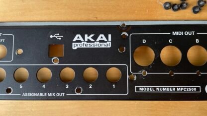 Akai MPC 2500 Parts - Back panel in original black, see photos, with screws